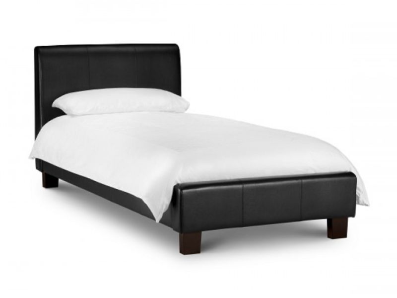 Julian Bowen Vienna 3ft Single Black Faux Leather Bed Frame