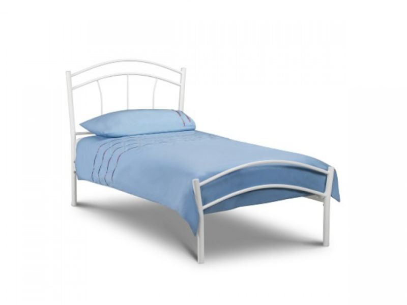 Julian Bowen Miah 3ft Single White Metal Bed Frame