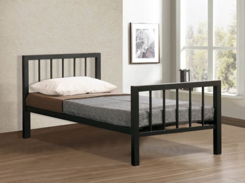Time Living Metro 4ft6 Double Black Metal Bed Frame