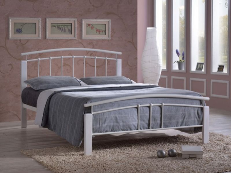Time Living Tetras 5ft Kingsize White Metal Bed Frame