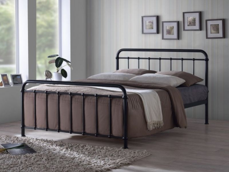 Time Living Miami 4ft6 Double Black Metal Bed Frame