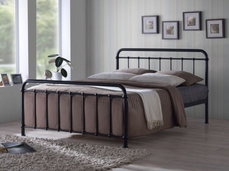 Time Living Miami 5ft Kingsize Black Metal Bed Frame