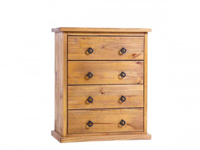 Core Farmhouse 4 Drawer Pine Chest