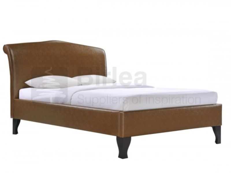 Birlea Andorra Tan 4ft6 Double Faux Leather Bed Frame