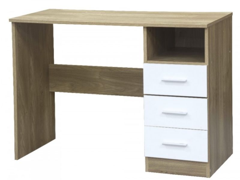 GFW Ottawa Dressing Table in Oak and White Gloss