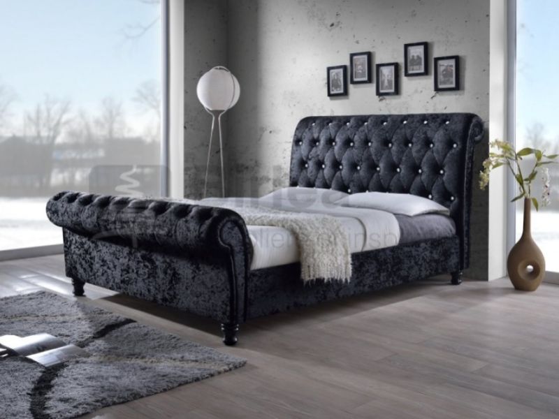 Birlea Bordeaux 5ft Kingsize Black Fabric Bed Frame