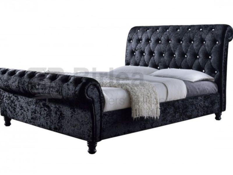 Birlea Bordeaux 5ft Kingsize Black Fabric Bed Frame