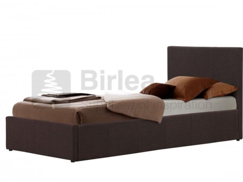 Birlea Berlin 3ft Single Chocolate Fabric Ottoman Bed