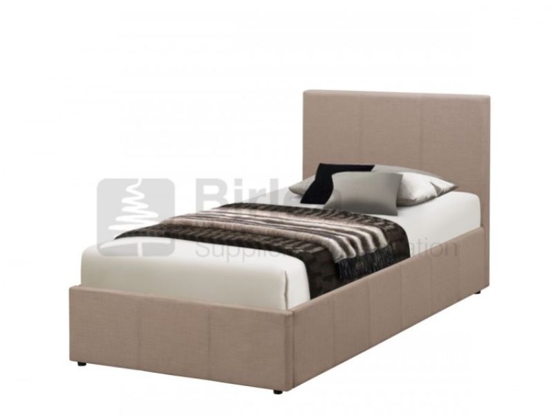 Birlea Berlin 3ft Single Wheat Fabric Ottoman Bed