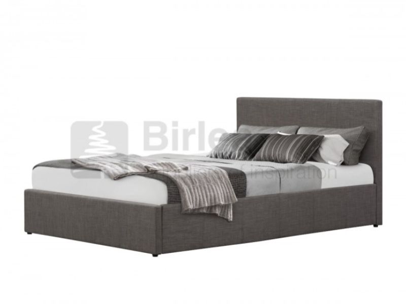 Birlea Berlin 4ft Small Double Grey Fabric Ottoman Bed
