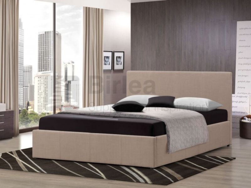 Birlea Berlin 4ft6 Double Wheat Fabric Ottoman Bed