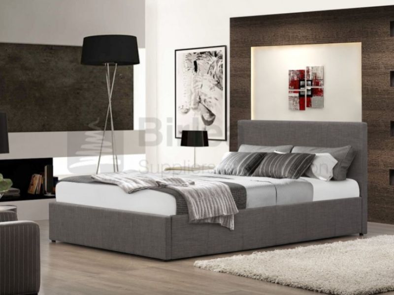 Birlea Berlin 5ft Kingsize Grey Fabric Ottoman Bed