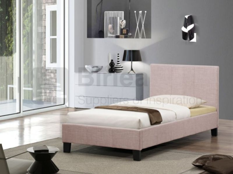Birlea Berlin 3ft Single Wheat Fabric Bed Frame