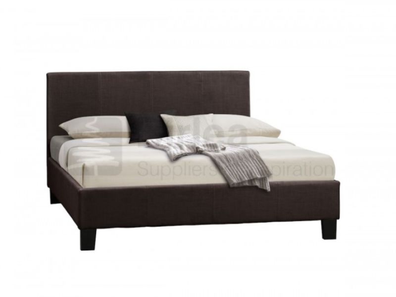 Birlea Berlin 4ft Small Double Chocolate Fabric Bed Frame