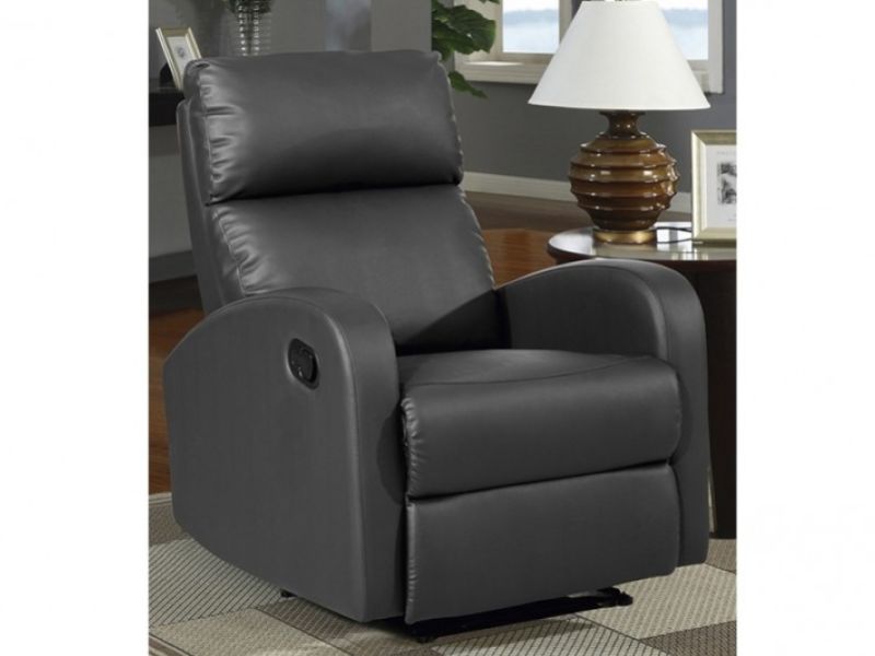 GFW Nevada Recliner Chair Black Faux Leather
