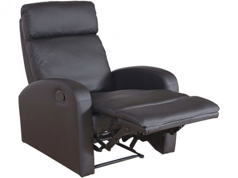 GFW Nevada Recliner Chair Black Faux Leather