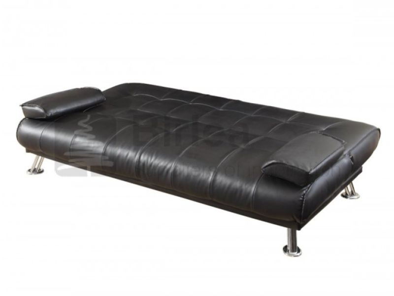 Birlea Logan Black Faux Leather Sofa Bed