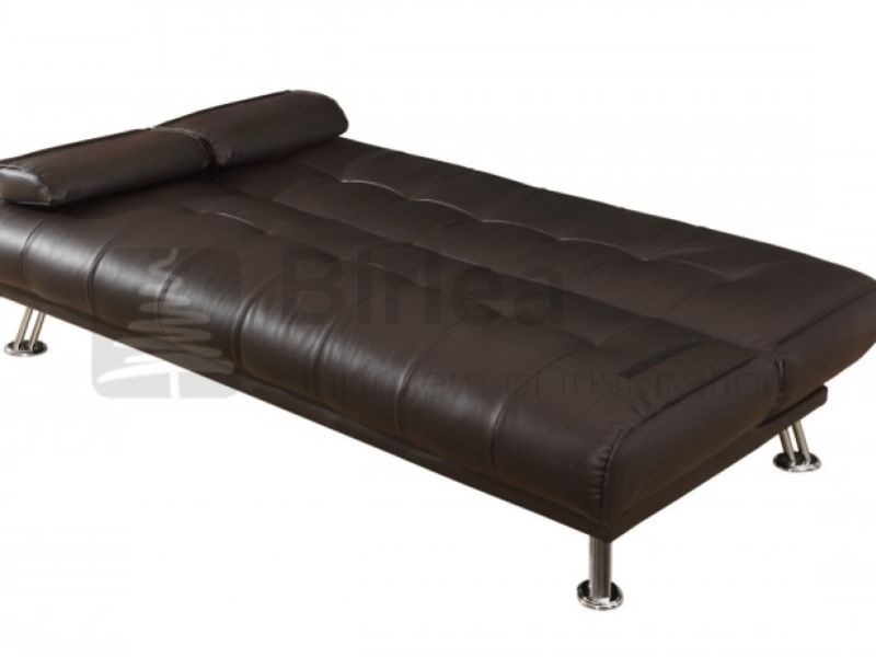 Birlea Logan Brown Faux Leather Sofa Bed