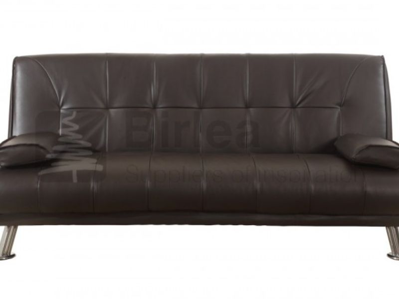 Birlea Logan Brown Faux Leather Sofa Bed