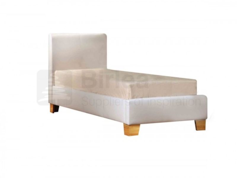 Birlea Brooklyn White 3ft Single Faux Leather Bed Frame