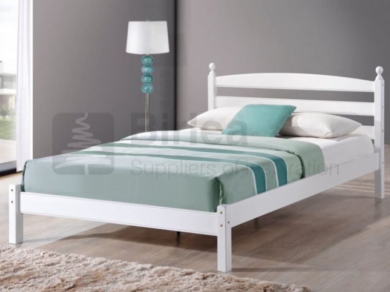 Birlea Oslo 4ft Small Double White Wooden Bed Frame