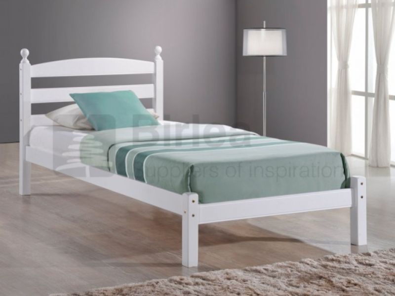 Birlea Oslo 3ft Single White Wooden Bed Frame