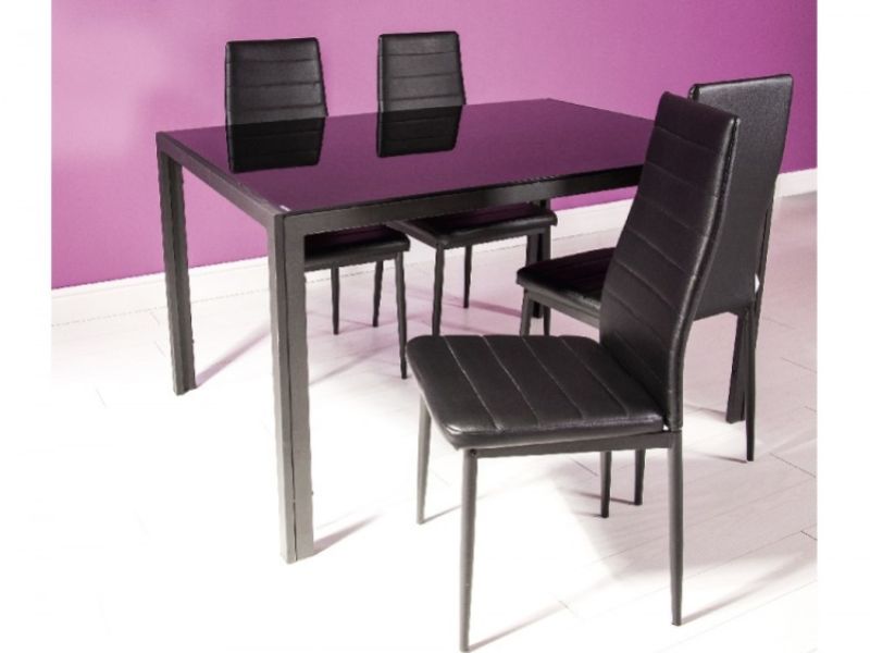 GFW Houston Dining Table Set with 4 Chairs