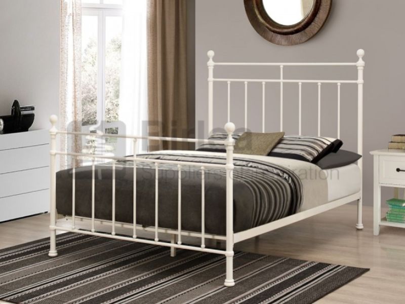 Birlea Clara 4ft6 Double Cream  Metal Bed Frame