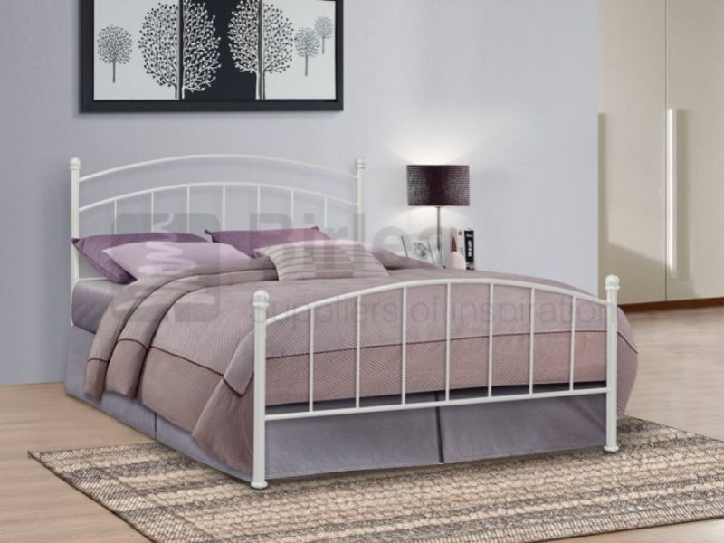 Birlea Eleanor 4ft6 Double White Metal Bed Frame