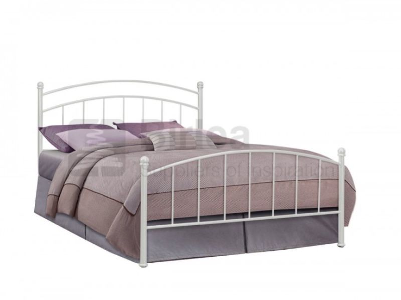 Birlea Eleanor 4ft6 Double White Metal Bed Frame