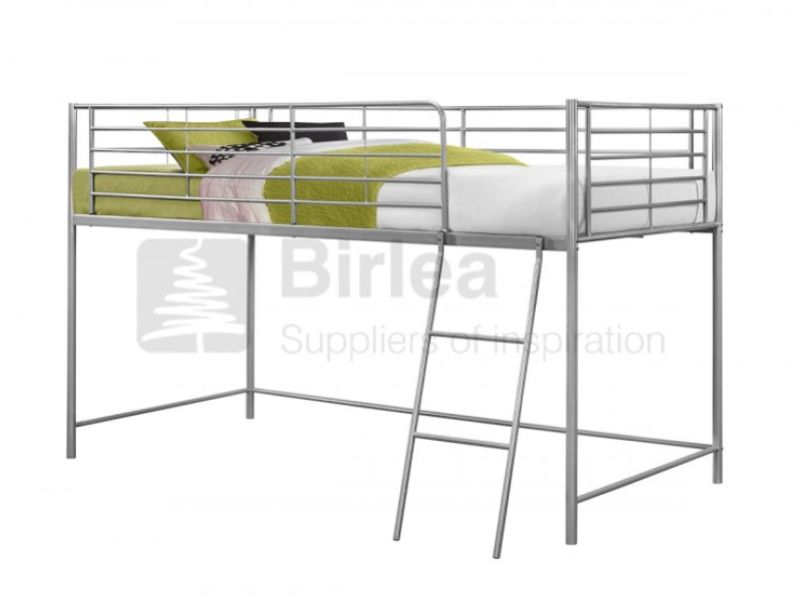 Birlea Luna 3ft Single Silver Metal Mid Sleeper Bed Frame