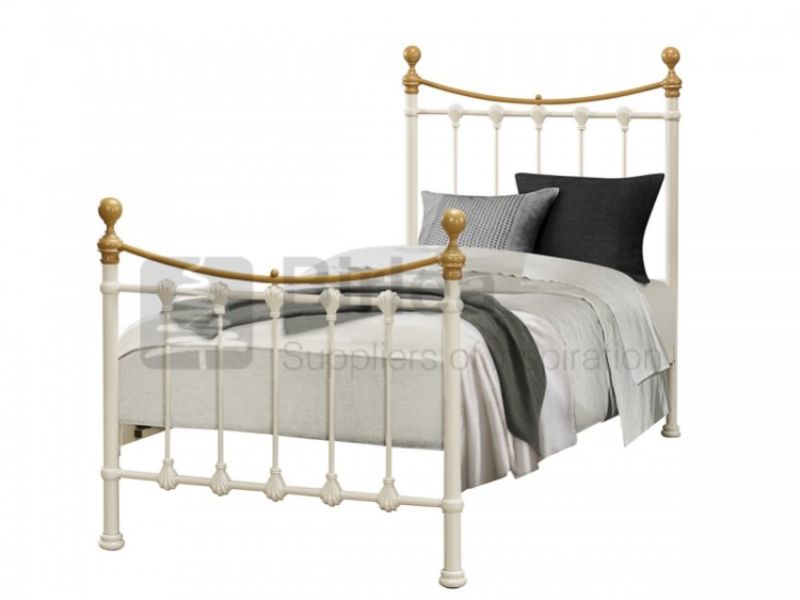 Birlea Montrose 3ft Single Cream Metal Bed Frame