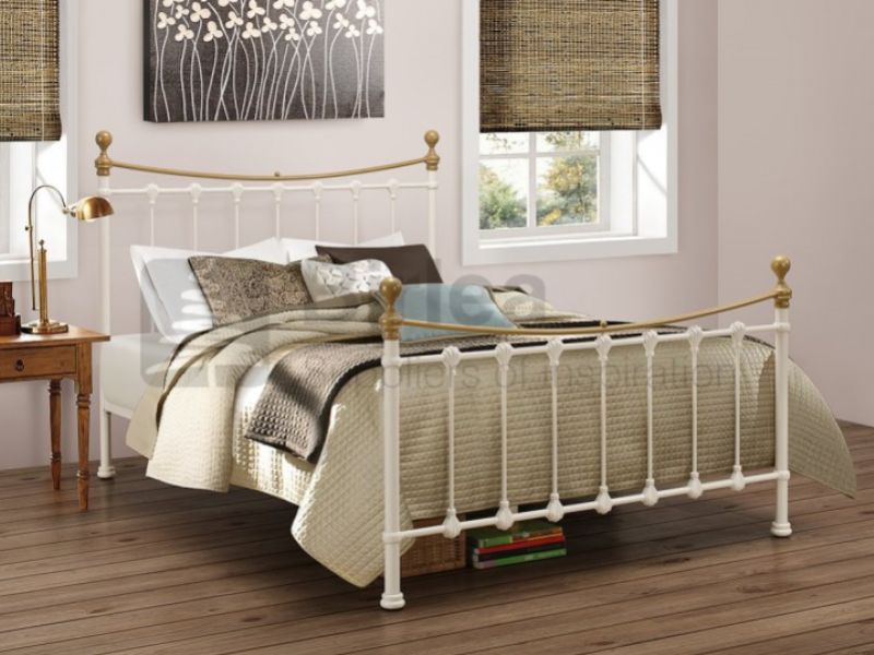 Birlea Montrose 4ft Small Double Cream Metal Bed Frame