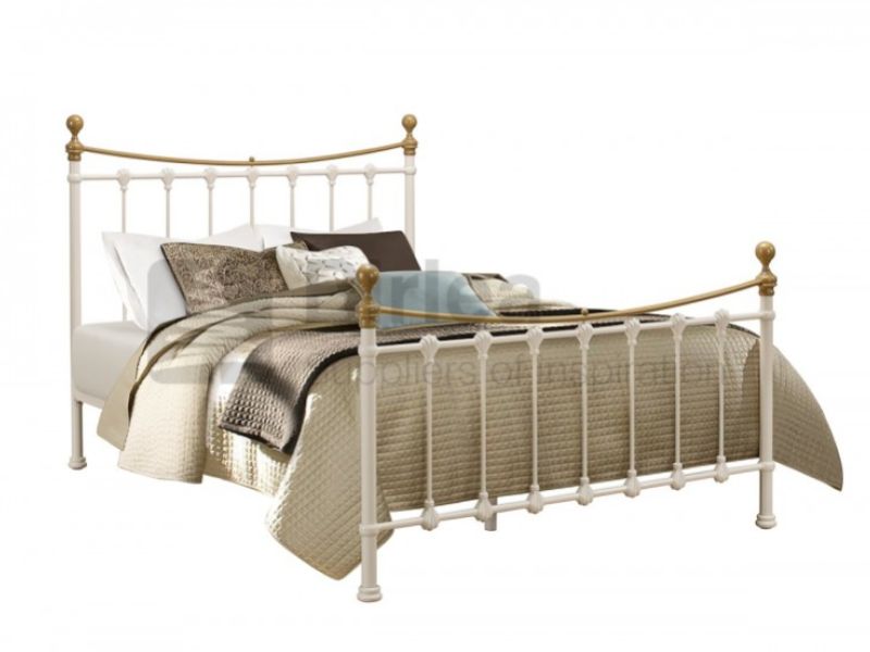 Birlea Montrose 4ft6 Double Cream Metal Bed Frame
