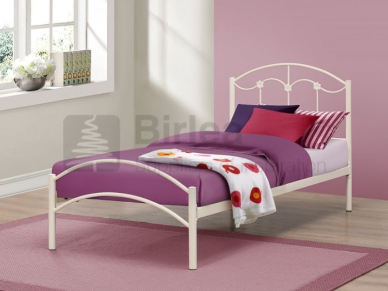 Birlea Poppy 3ft Single Cream Metal Bed Frame