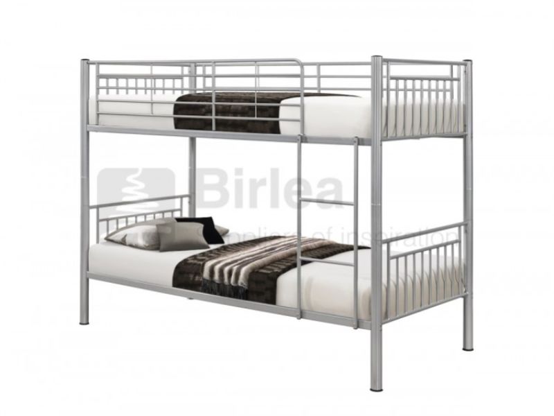 Birlea Rhodes Silver Metal Bunk Bed