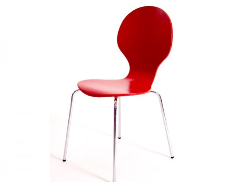 GFW Jersey Set of 2 Red Dining Chairs
