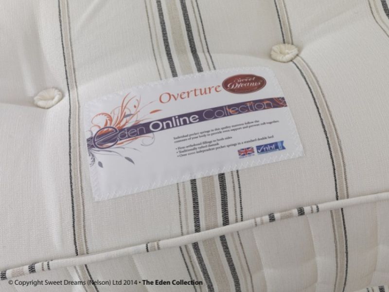 Sweet Dreams Overture 5ft Kingsize 1000 Pocket Sprung Divan Bed