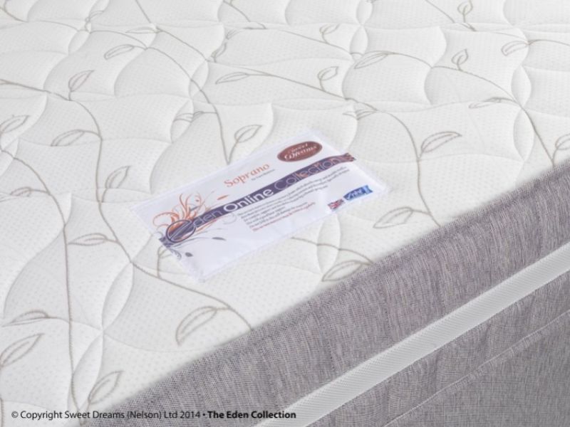 Sweet Dreams Soprano 3ft Single Open Coil Sprung Mattress with Memory Foam