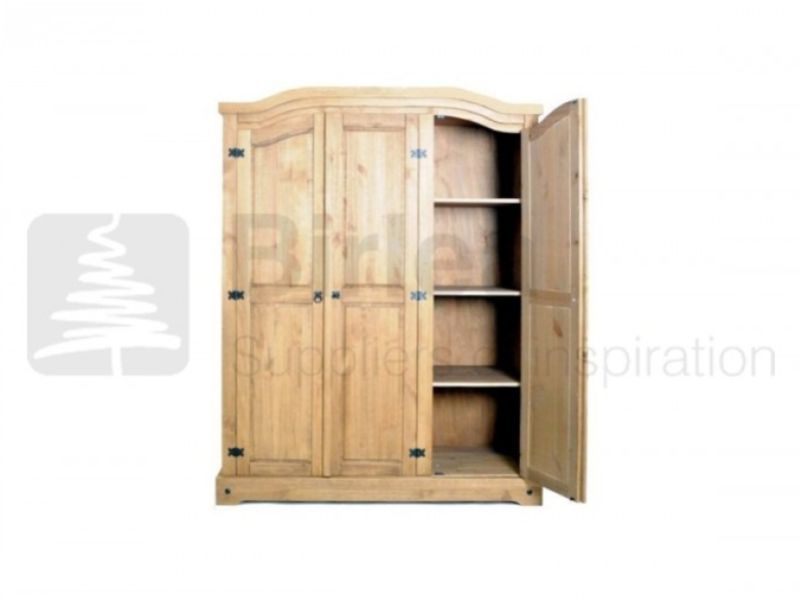 Birlea Corona Pine 3 Door Combination Wardrobe