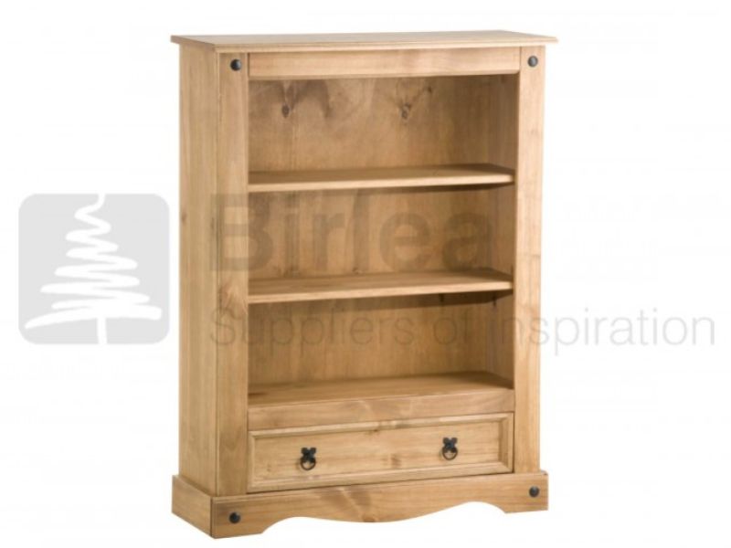 Birlea Corona Pine 1 Drawer Bookcase