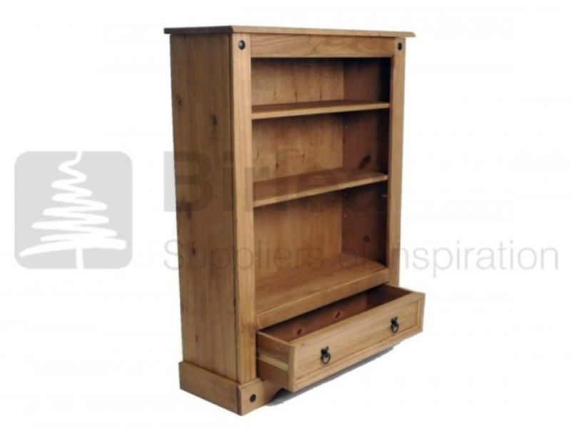 Birlea Corona Pine 1 Drawer Bookcase