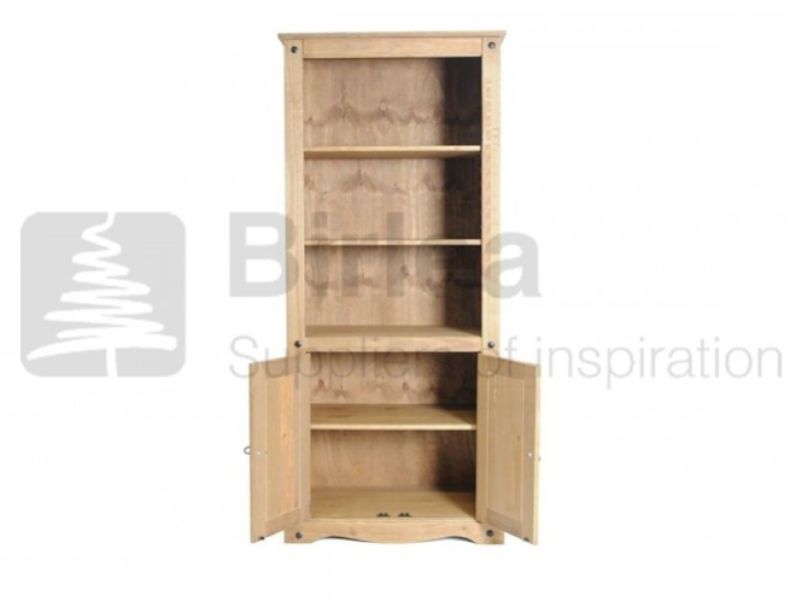 Birlea Corona Pine 2 Door Display Unit Bookcase