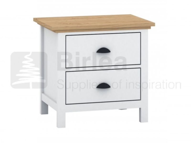 Birlea Richmond White And Pine Nightstand