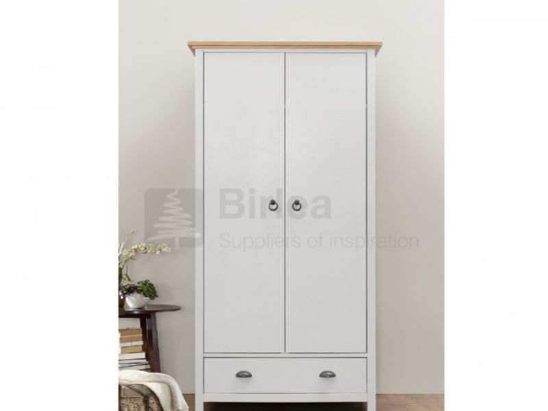 Birlea Richmond White And Pine Wardrobe