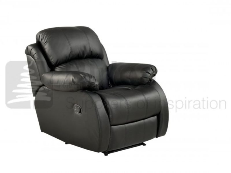 Birlea Ascot Black Faux Leather Recliner Chair