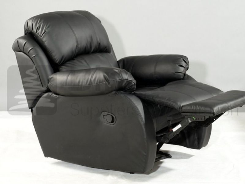 Birlea Ascot Black Faux Leather Recliner Chair