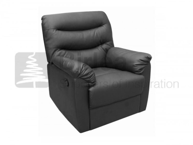 Birlea Regency Black Faux Leather Recliner Chair
