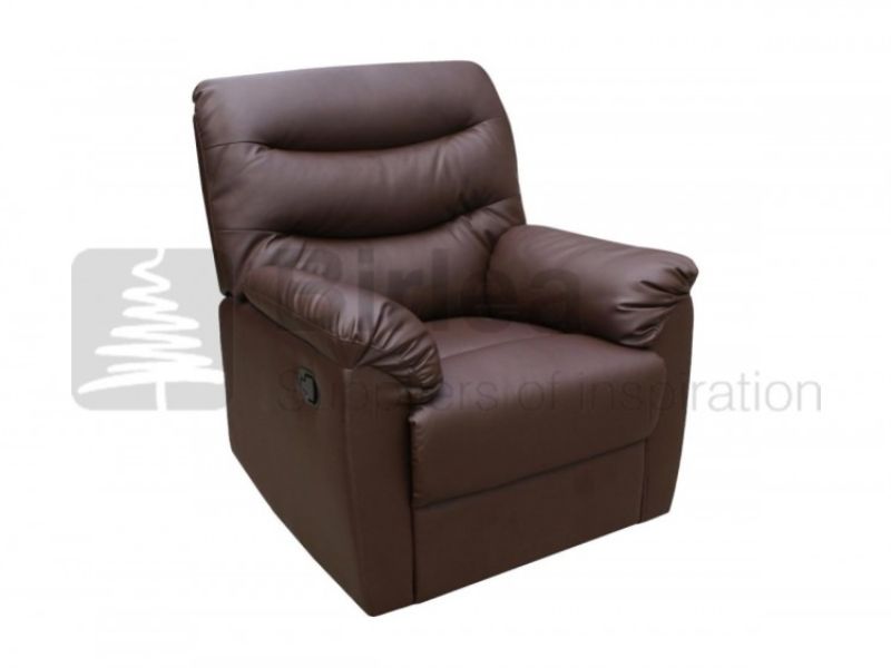 Birlea Regency Brown Faux Leather Recliner Chair