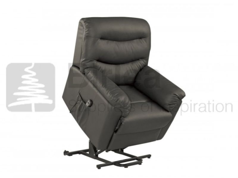 Birlea Regency Black Faux Leather Rise And Recline Chair